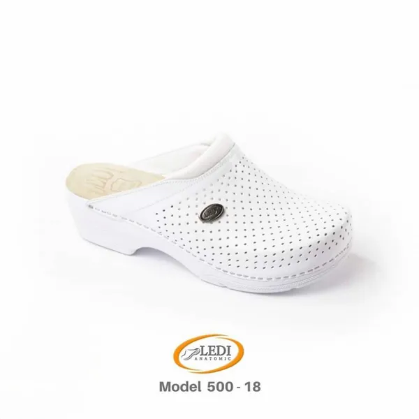LEDI ANATOMIC 500-18 — bijele perforirane klompe