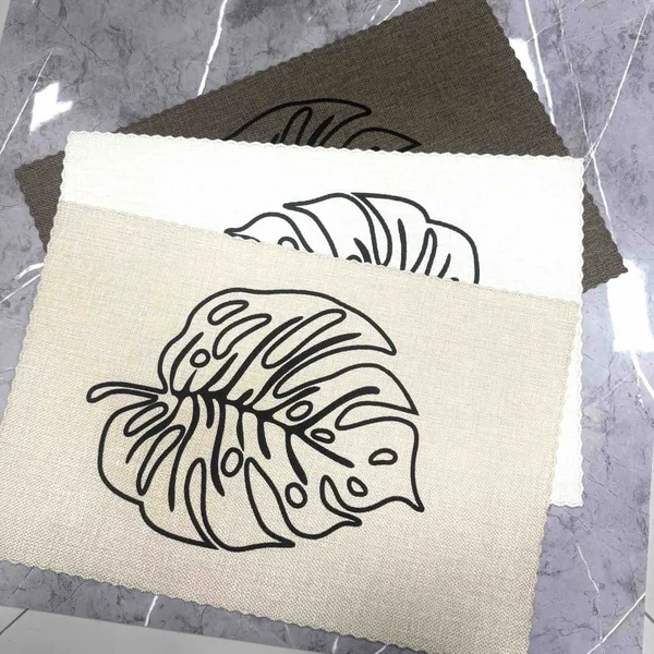 Podmetači za sto u izgledu lana, set od 12 — monstera 30×45 cm