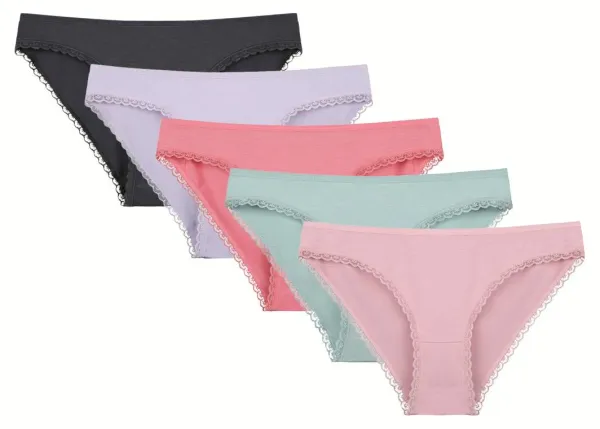 Ženske Gaćice Klasični Model Viskoza Čipka