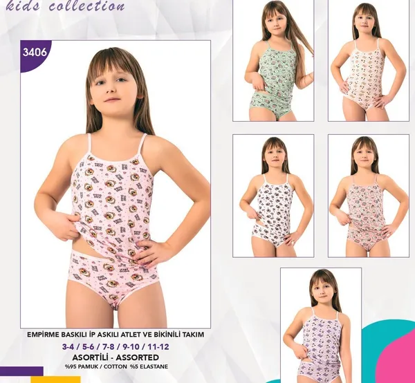 Dječiji Ženski Komplet potkošulje i gaćice