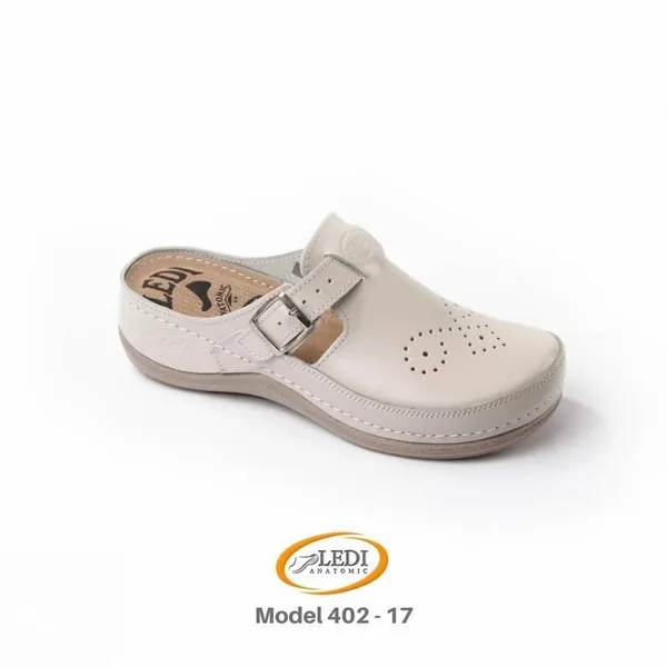 LEDI ANATOMIC 402-17 — krem perforirane klompe s kopčom