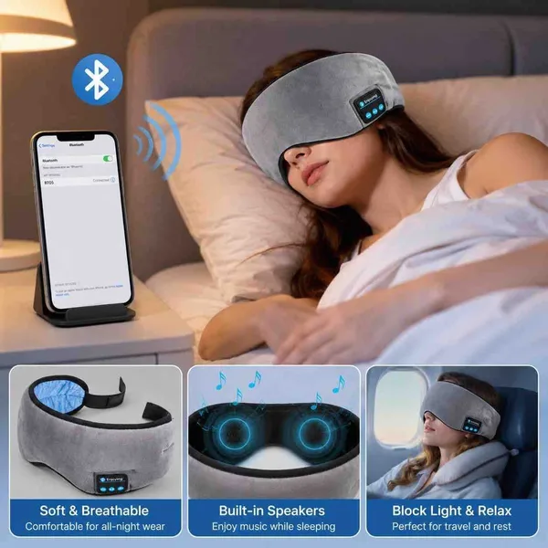 Maska za spavanje s ugrađenim Bluetooth slušalicama