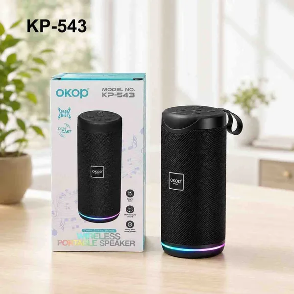 Valjkasti Bluetooth zvučnik od tkanine sa svjetlećim prstenom