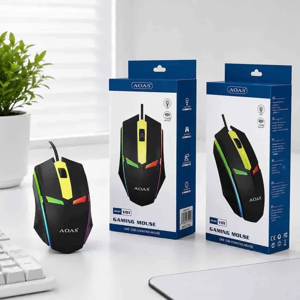 Žičani gejmerski miš s RGB svjetlom, USB