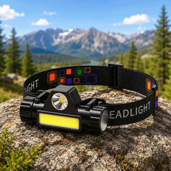 Punjiva čeona lampa s LED i COB svjetlom i magnetom